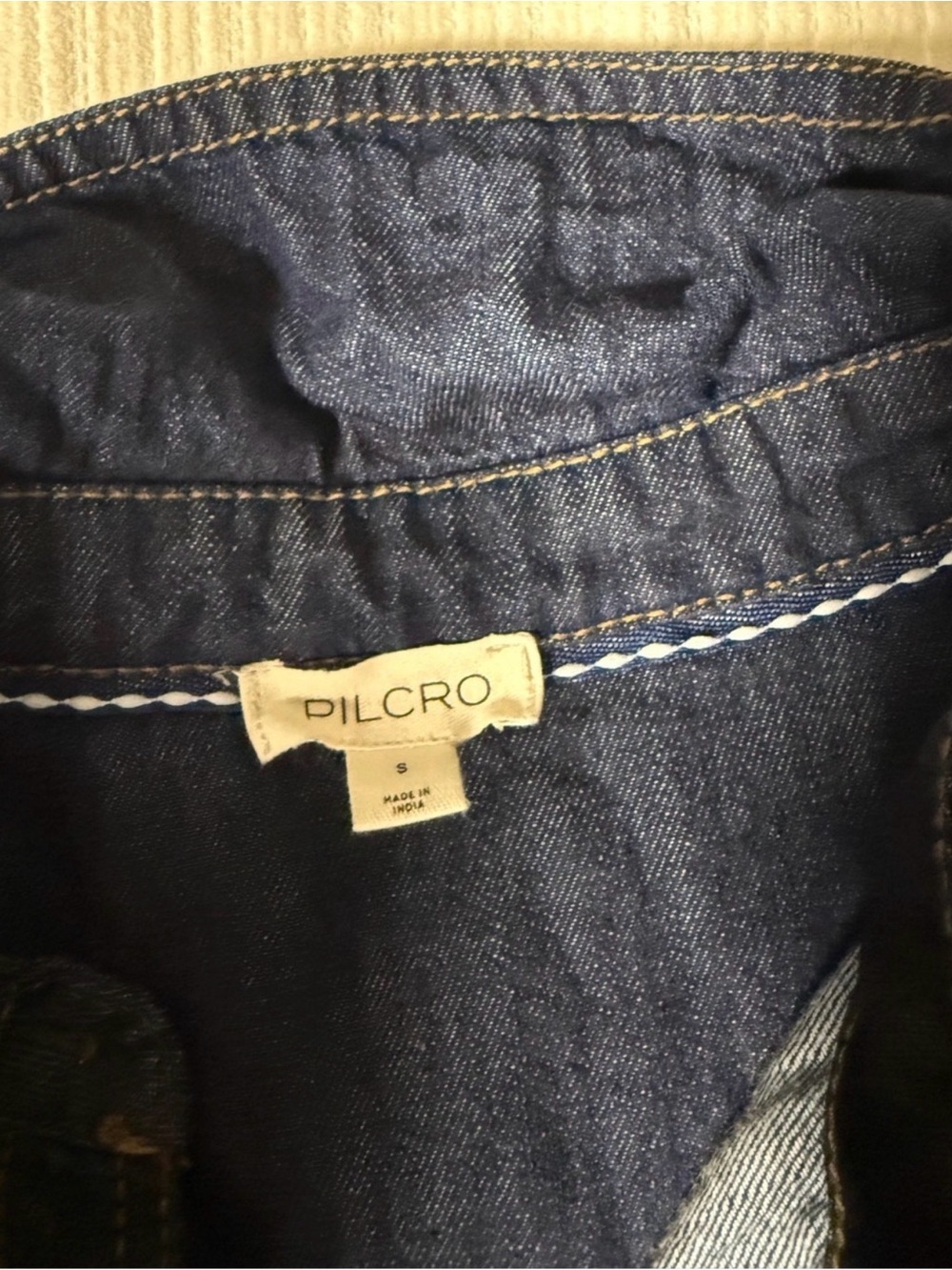 Anthropologie Pilcro Ozzi Denim Puff Sleeve Top - Picture 10 of 11